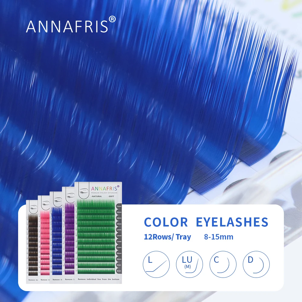 Eyelash Extension Russian - ANNAFRIS Individual Colored Eyelash Extension C