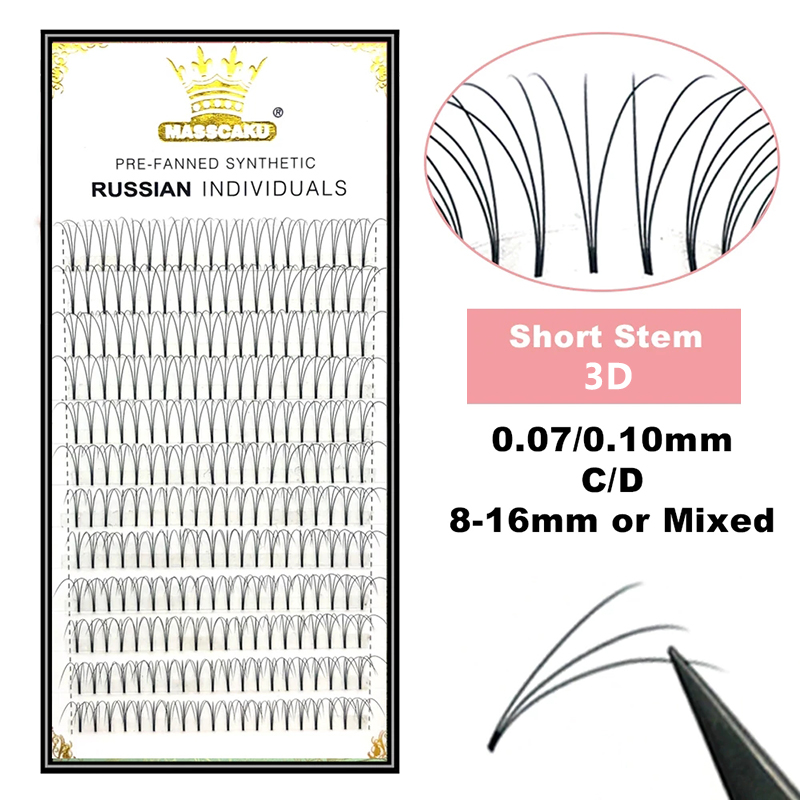 MASSCAKU Premade Russian Volum - огляд і ціна Eyelash Extension Russian