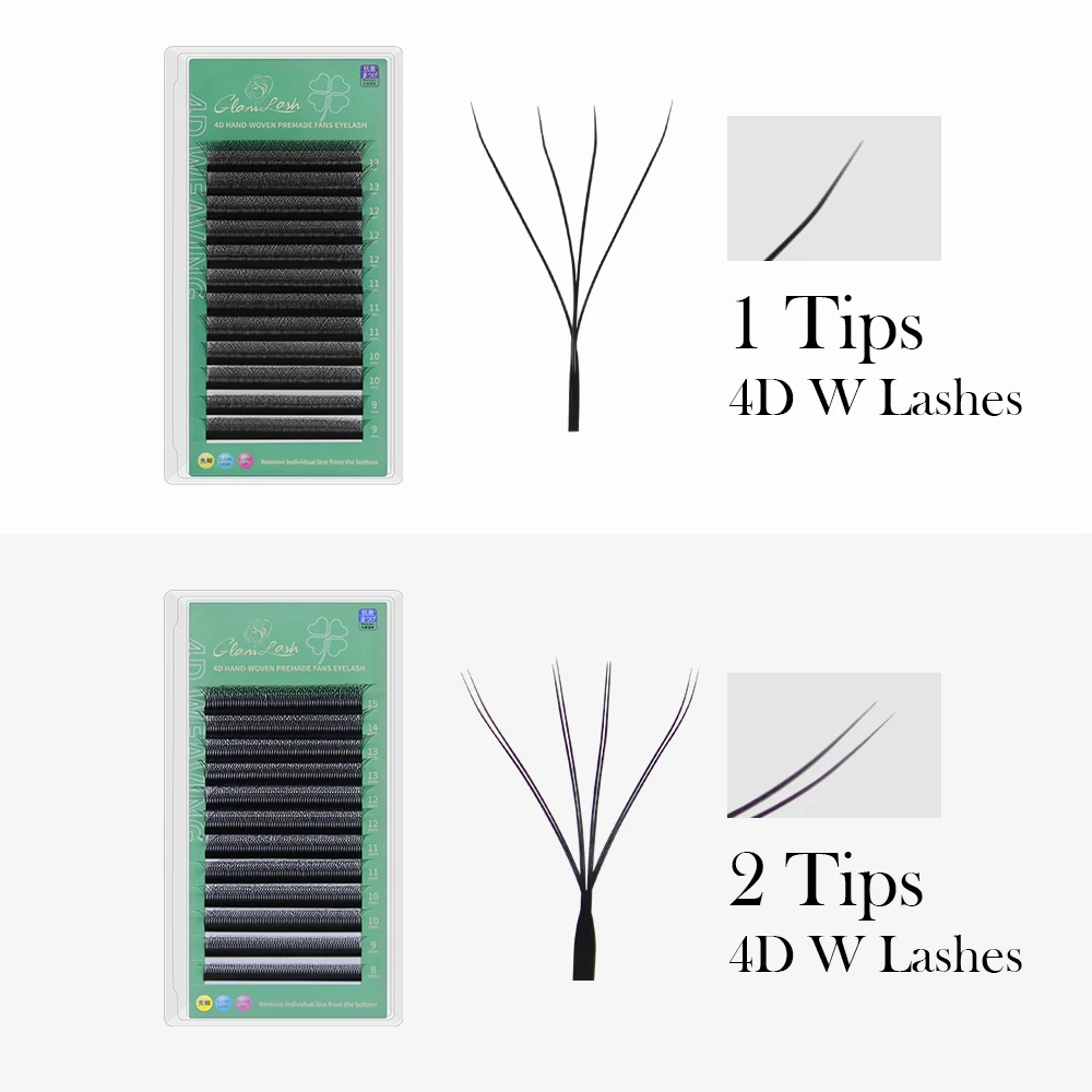 GLAMLASH 4D W Shape Eyelash Ex - огляд і ціна Eyelash Extension For Asian Eyes