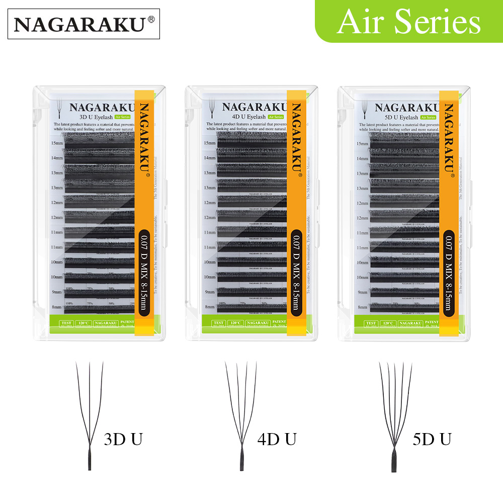 NAGARAKU U Shape 3D/4D/5D Soft - огляд і ціна Eyelash Extension Human Hair