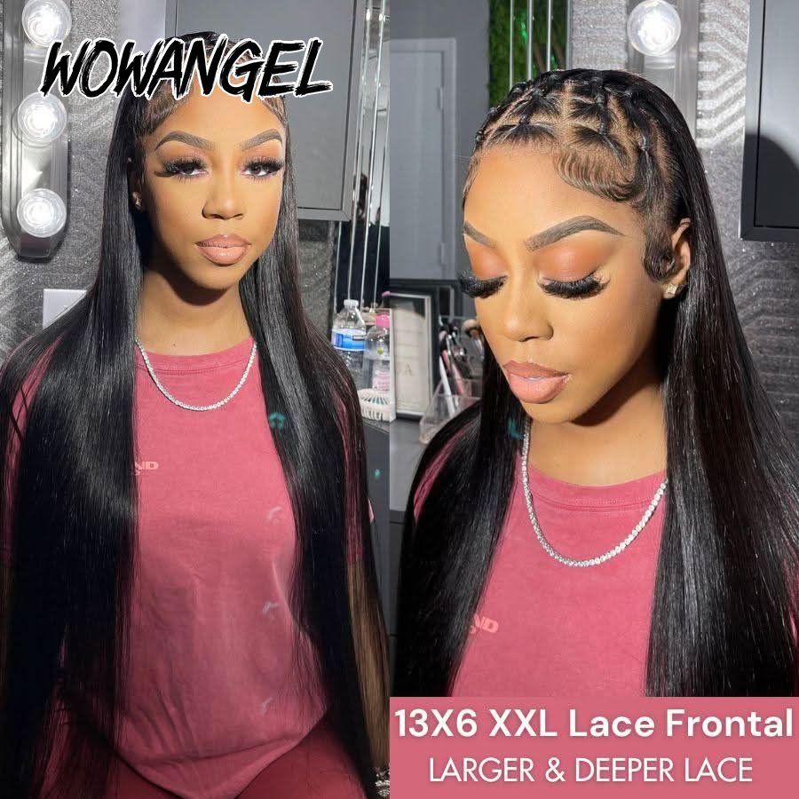 WOWANGEL Straight Lace Front W - огляд і ціна Eyelash Extension Natural Look