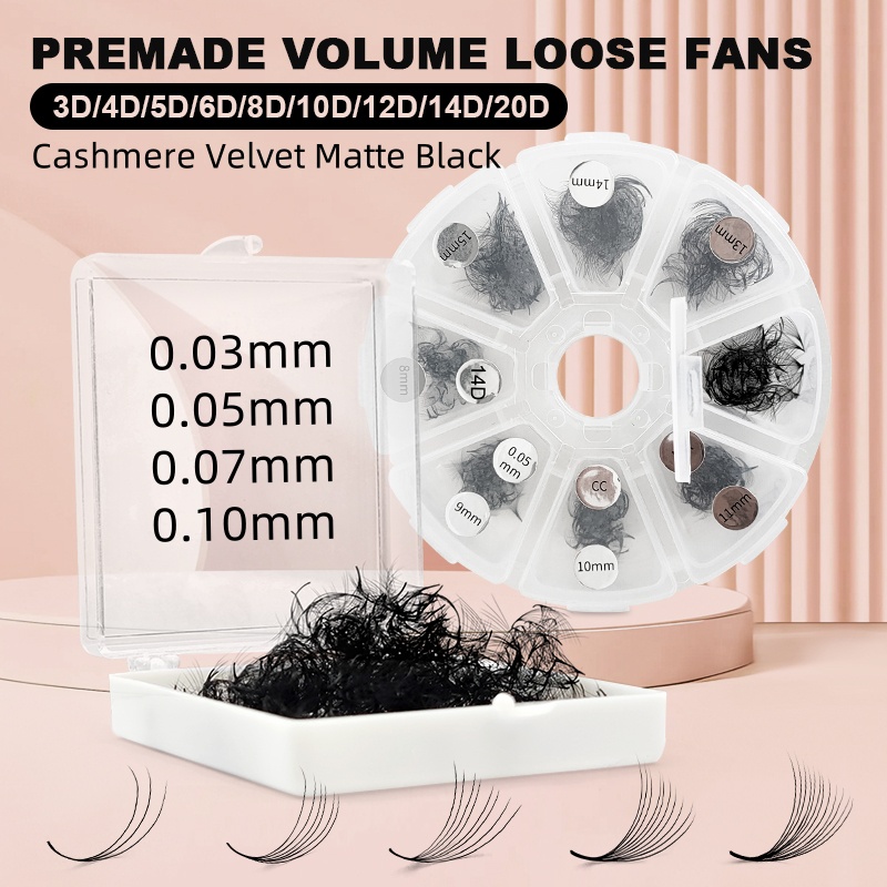 500 Premade Loose Lashes Pro M - огляд і ціна Eyelash Extension For Asian Eyes