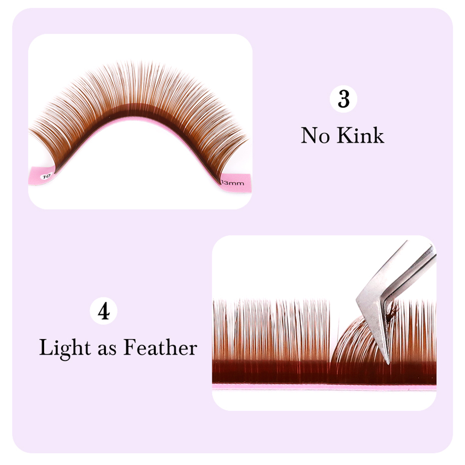 Dark Brown Eyelash Extension 0 - огляд і ціна Eyelash Extension Russian