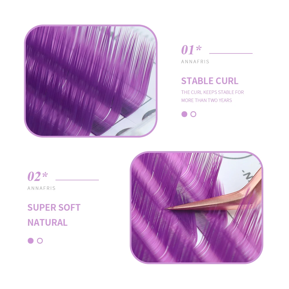 ANNAFRIS Individual Colored Ey - огляд і ціна Eyelash Extension Russian
