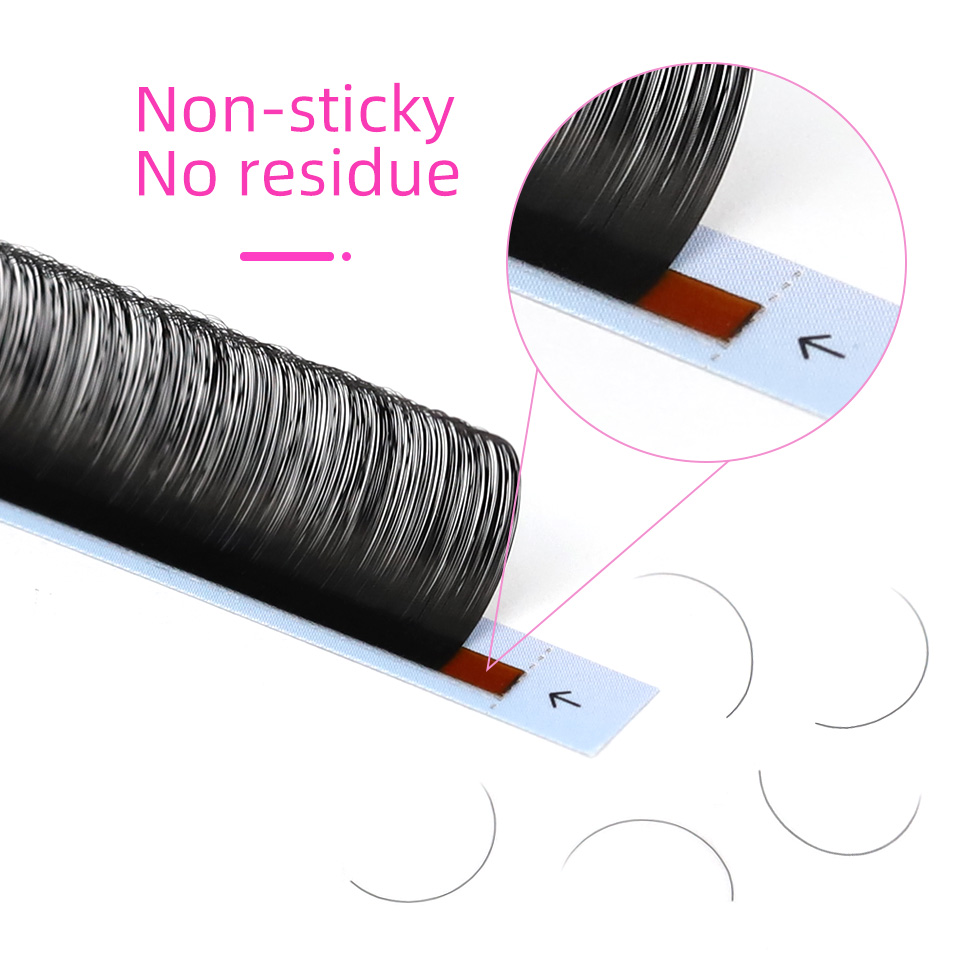 AGUUD 10 Cases/Lot Matte Black - огляд і ціна Eyelash Extension Russian
