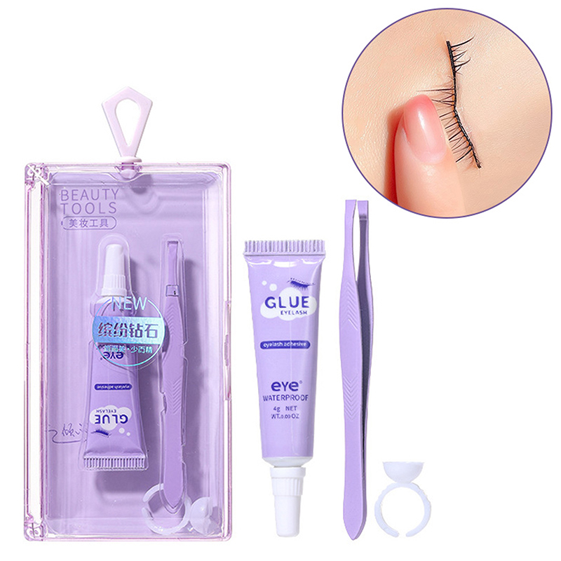 Eyelash Glue With Tweezers Set - огляд і ціна Eyelash Extension Eye Irritation